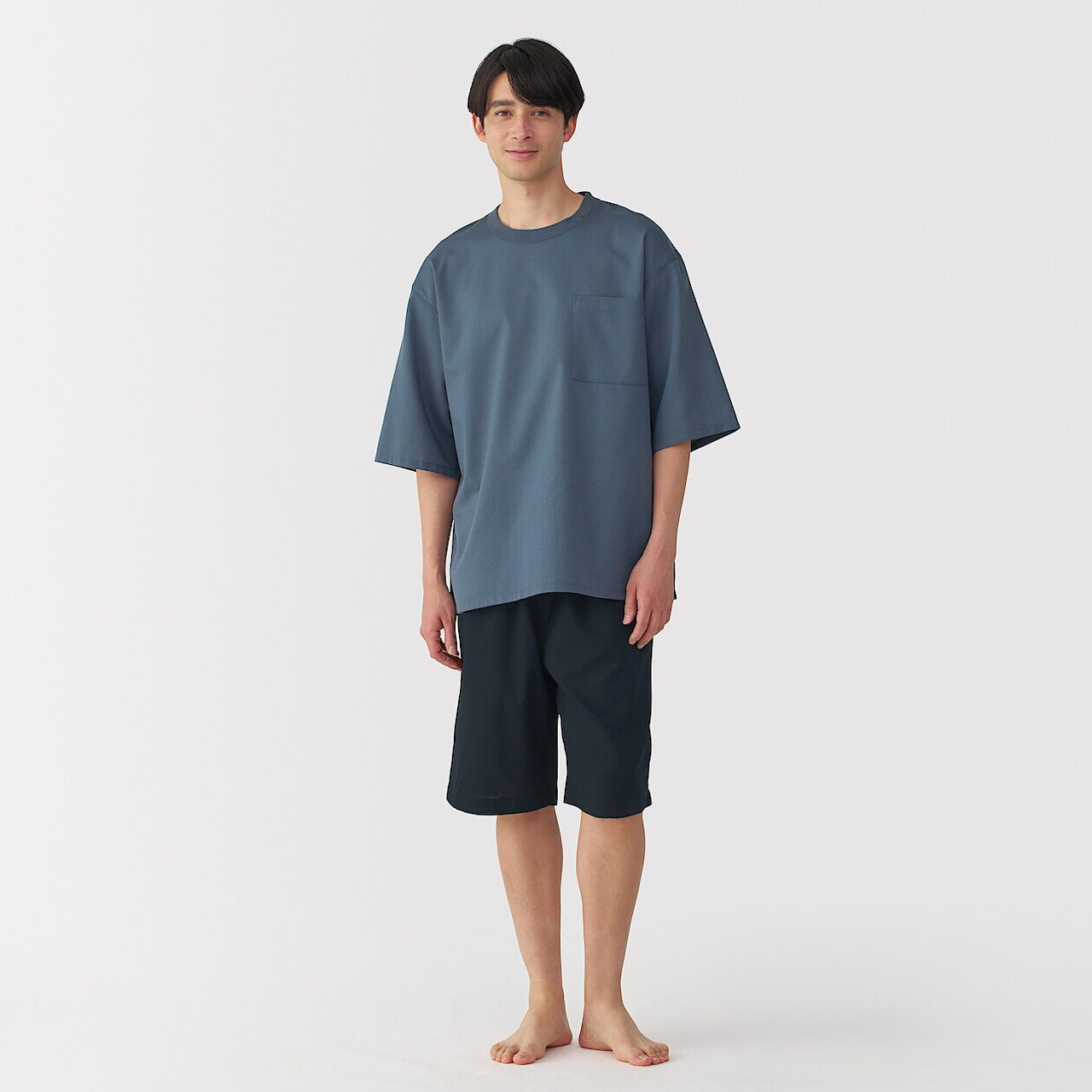 Men's Breathable Short Sleeve Loungewear Set