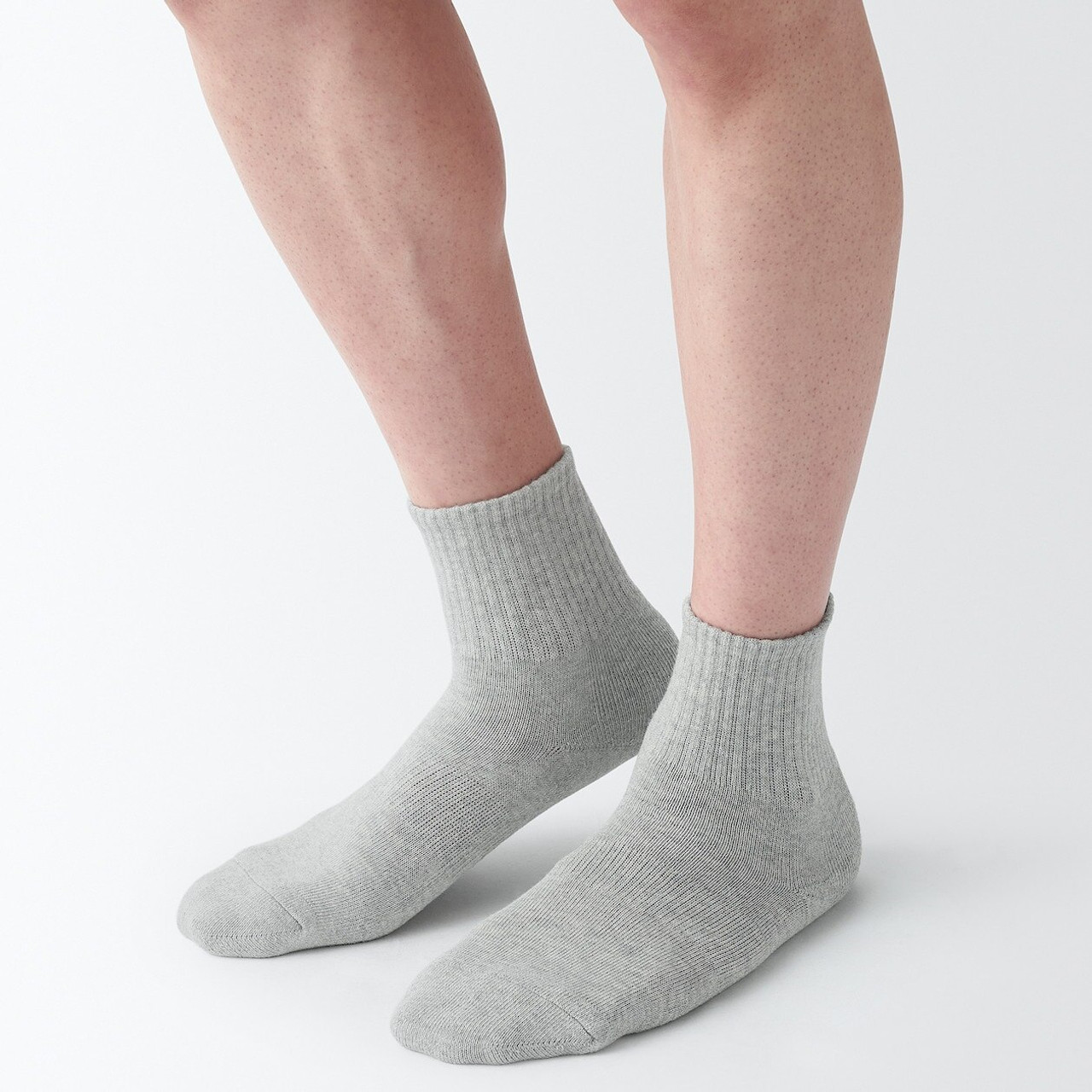 Men's Right Plain Angle Thick Short Socks