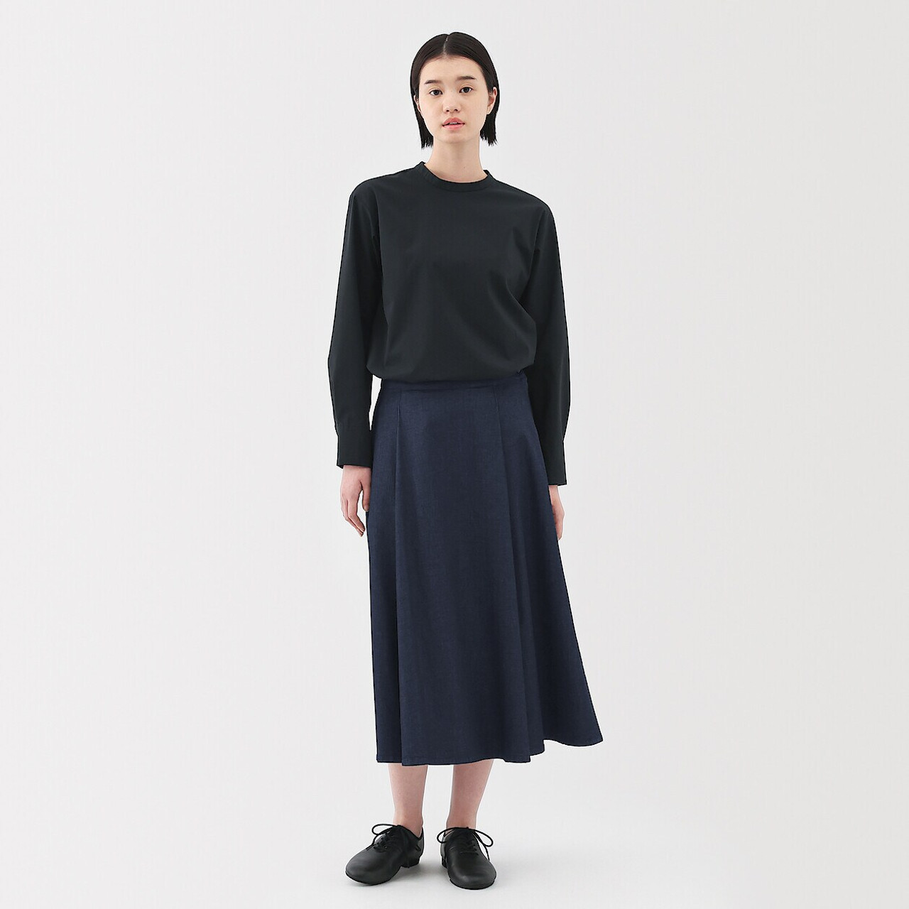 Women's Stretch Lightweight Denim Flare Skirt