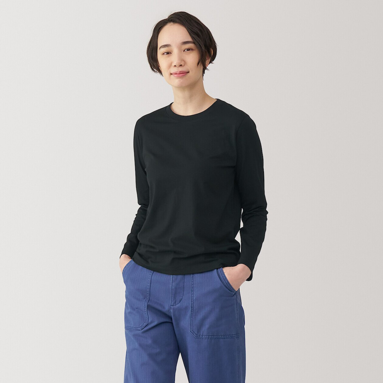 Women's Cotton Blend Long Sleeve T‐shirt 19317