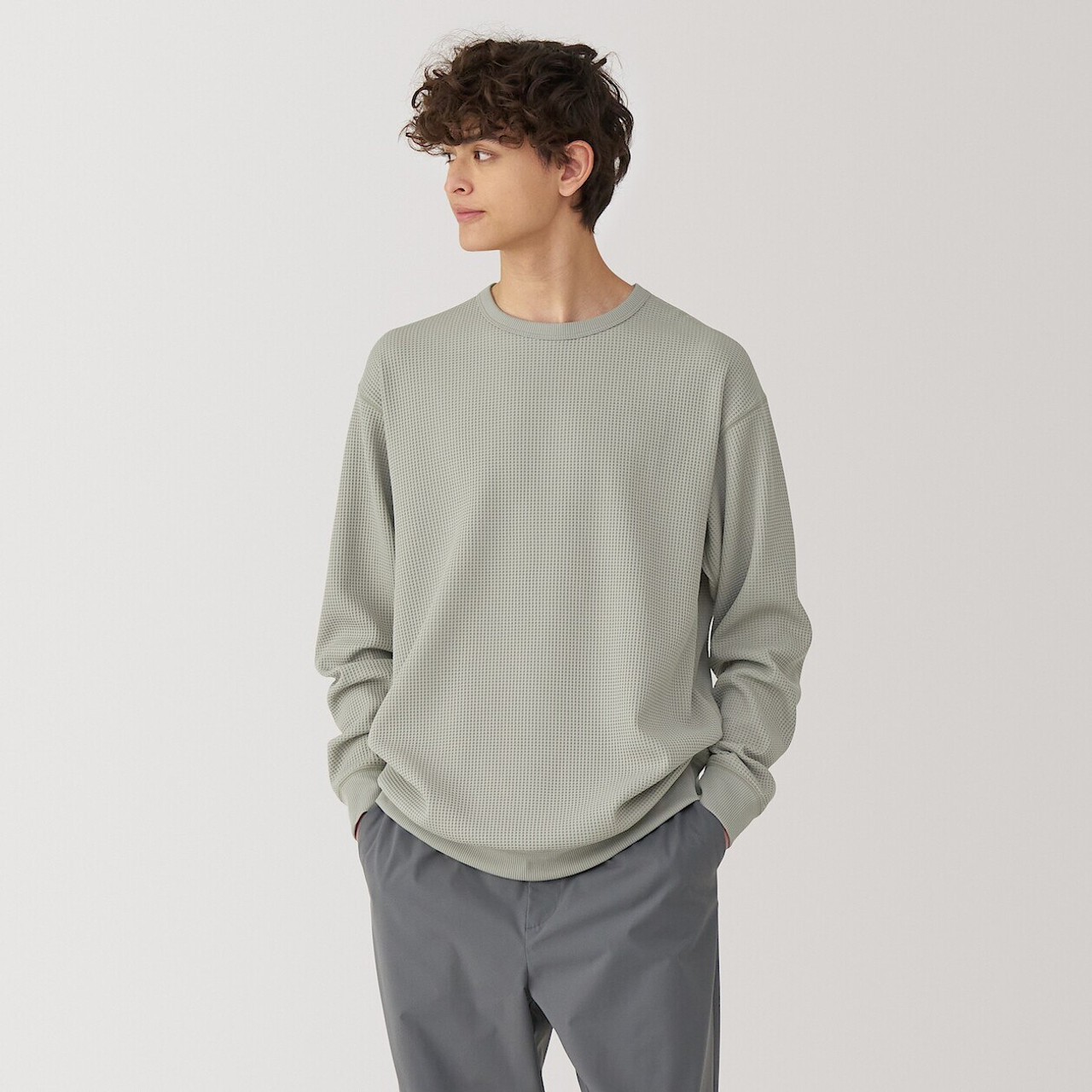 Men's Quick Dry Waffle Long Sleeve T‐shirt