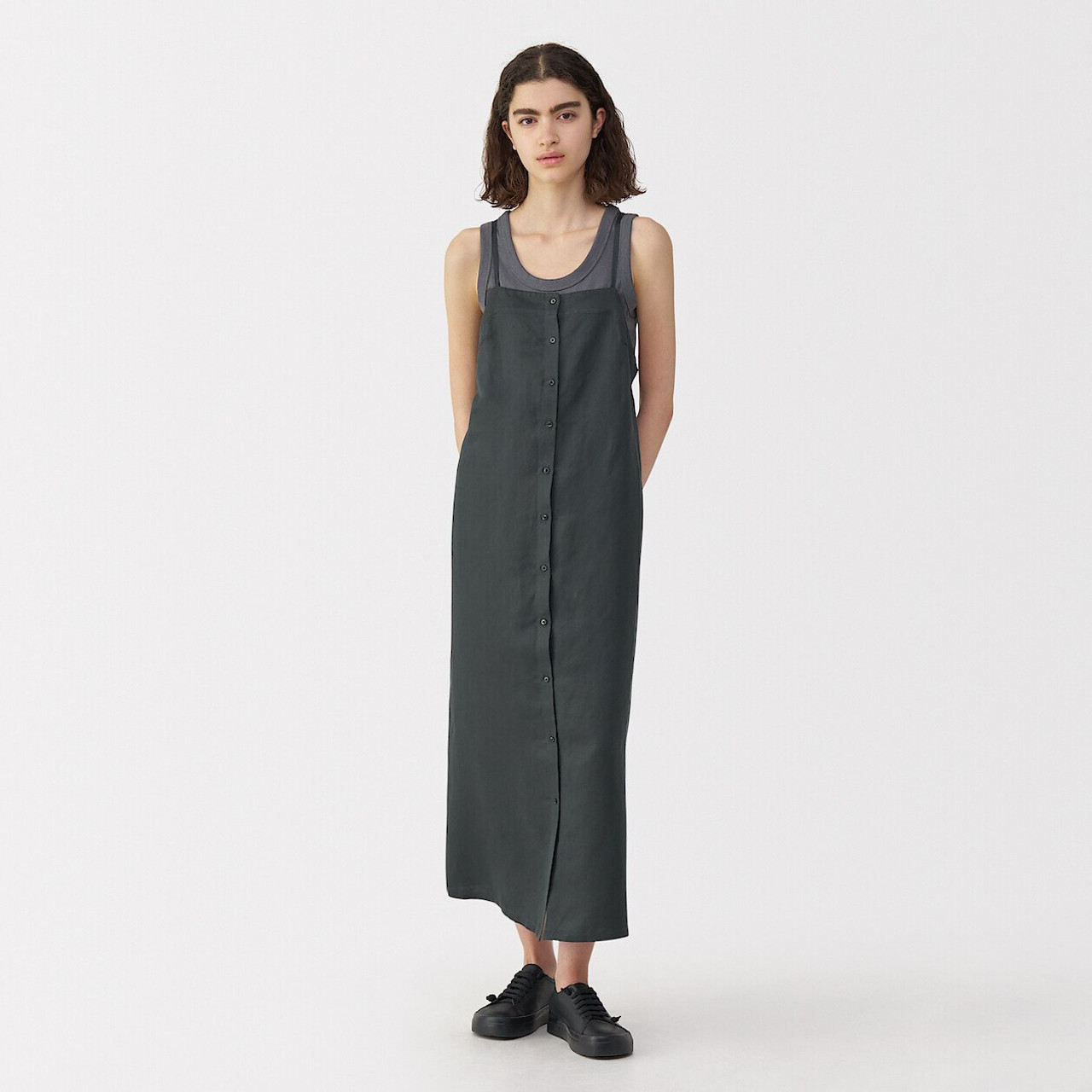 Women's Linen and Silk Camisole Dress
