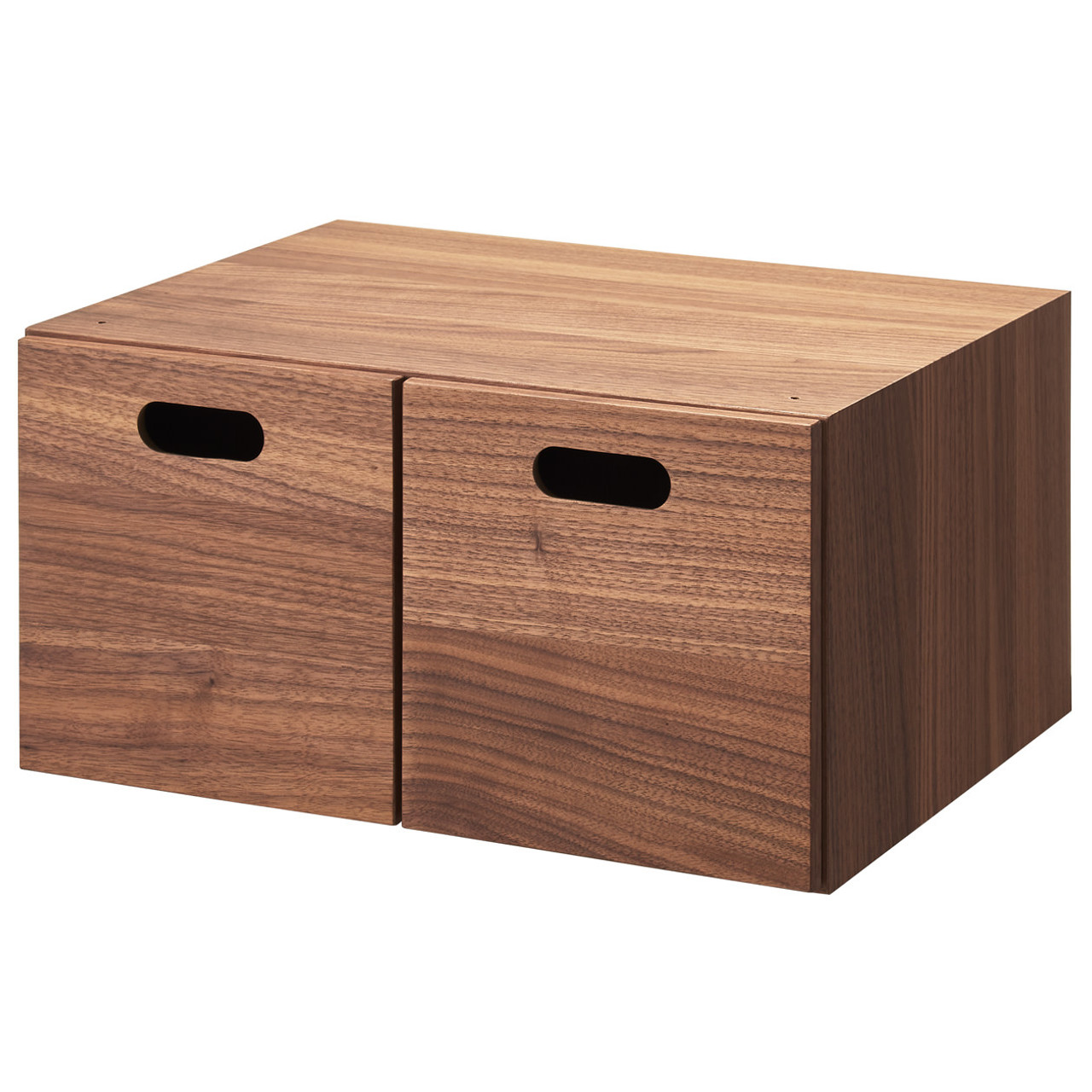 Walnut Stacking Chest 2 Drawers