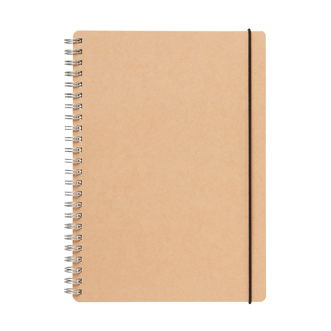 High Quality Recycling Paper Double Ring Notebook with Rubberband A5