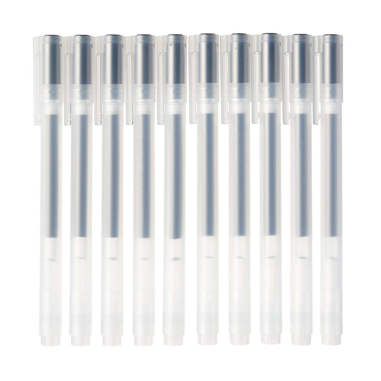 Gel Pens with Cap ‐ Set of 10 ‐ 0.5 mm