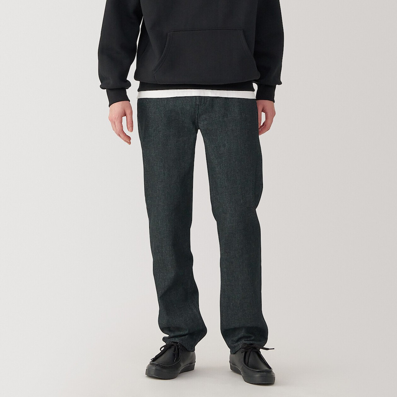 Men's Kapok Blend Straight Leg Jeans‐ Black