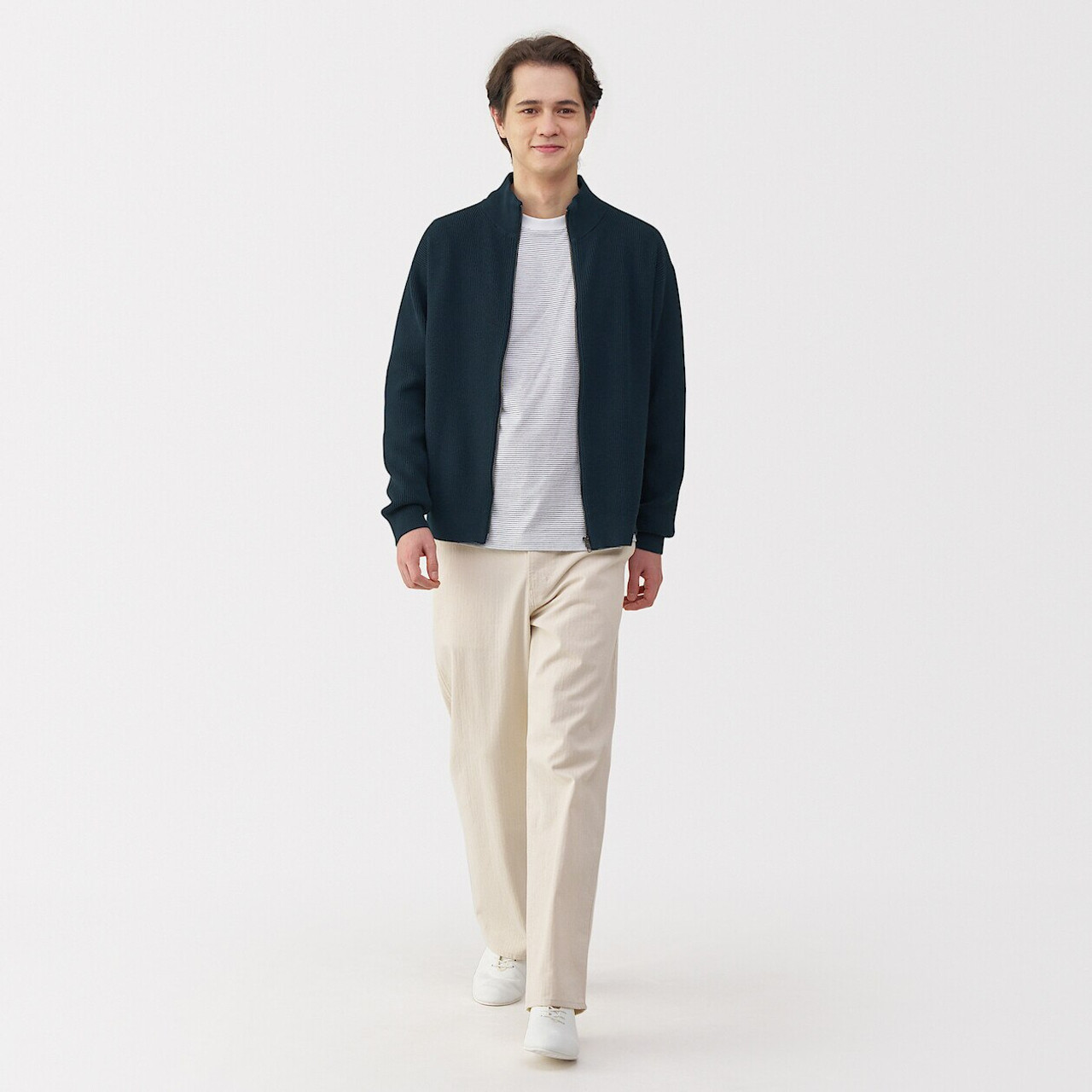 Men's Ribbed Zip Cardigan
