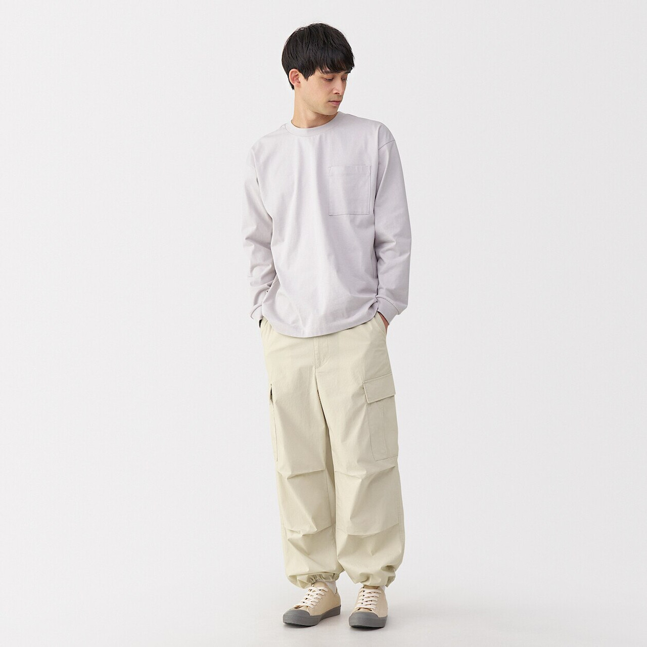 Men's Cotton Blend Comfort Fit Cargo Trousers