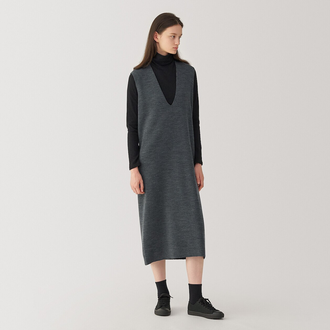Women's Wool Blend Double‐Layer Knit Dress