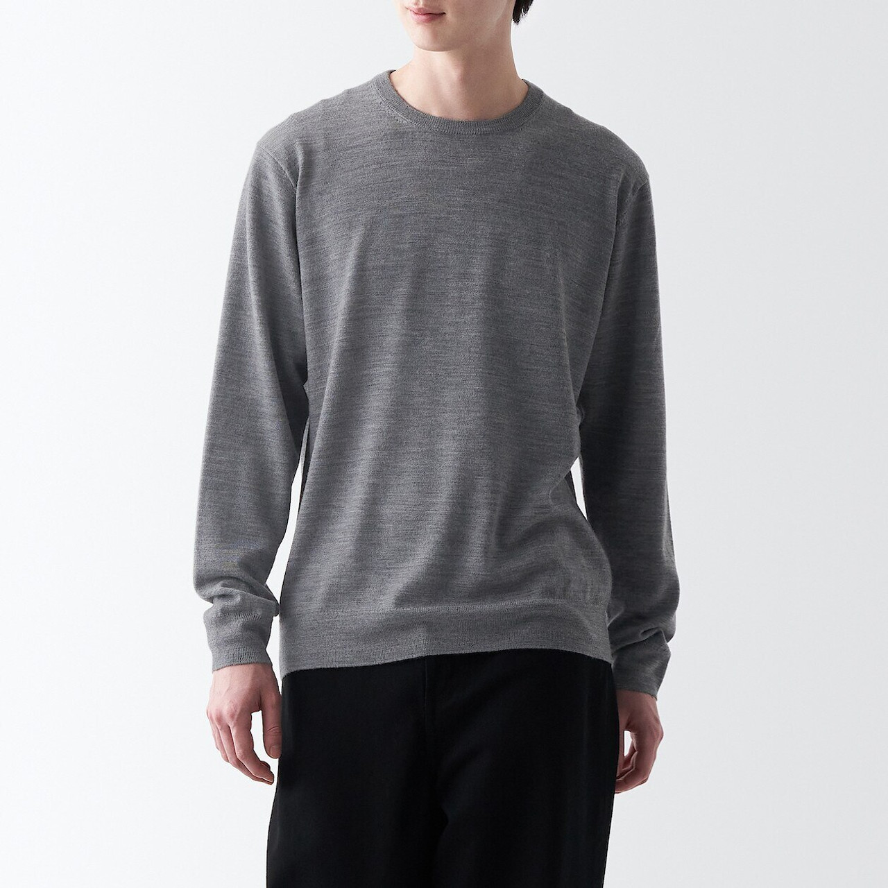 Men's Fine Knit Wool Crew Neck Jumper 18802