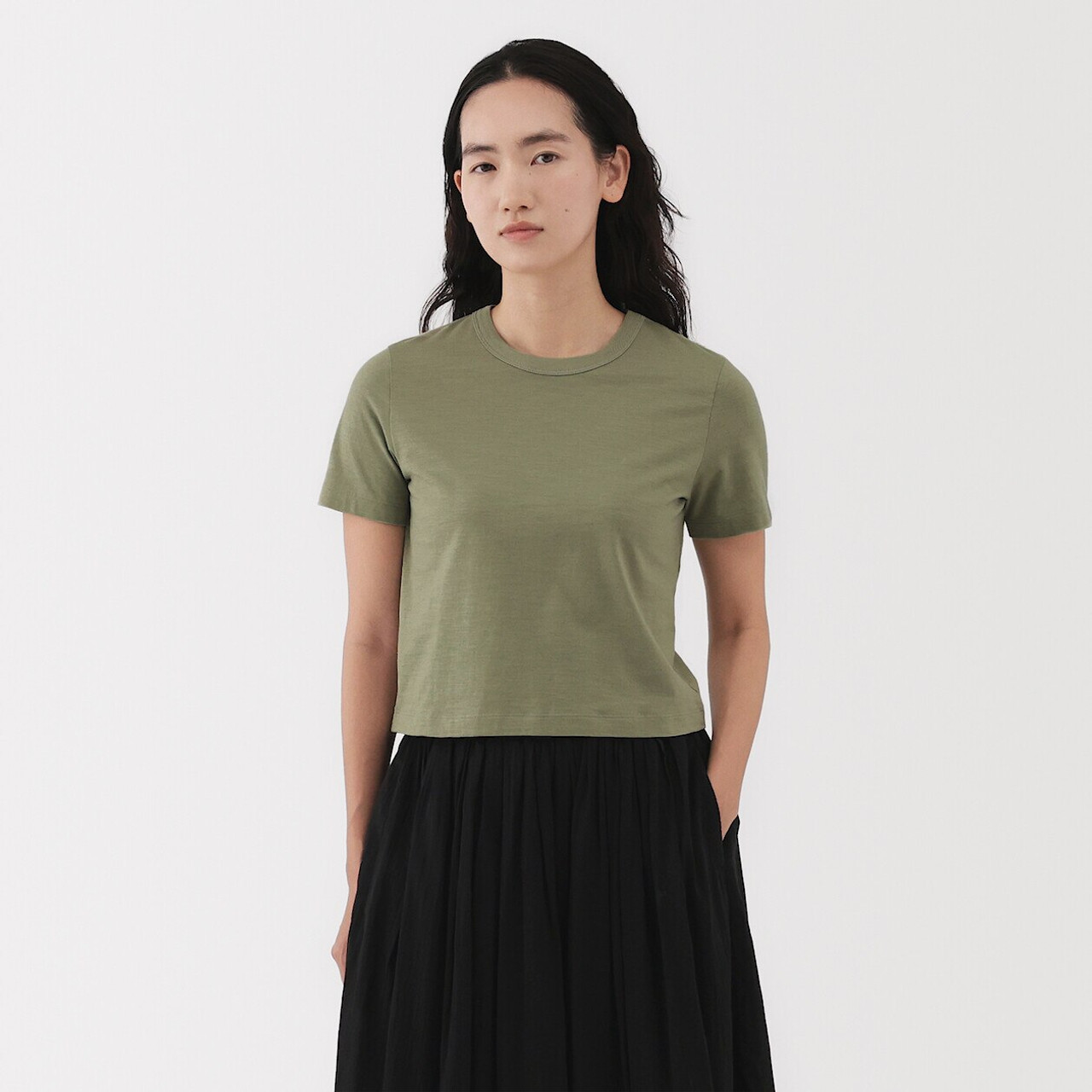 Women's Slub Jersey Cropped T‐shirt