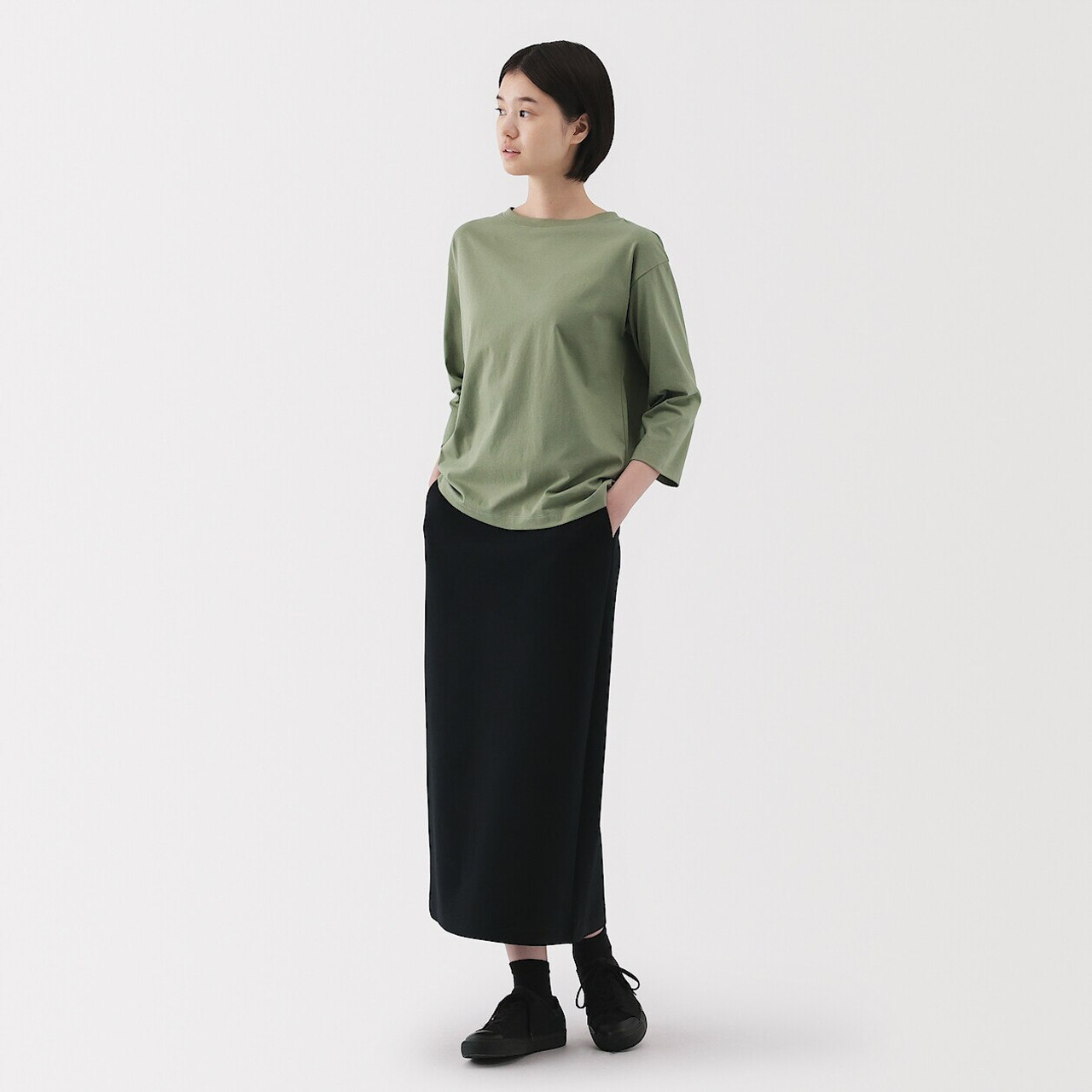 Women's Cotton Blend 3/4 Sleeve T‐shirt.