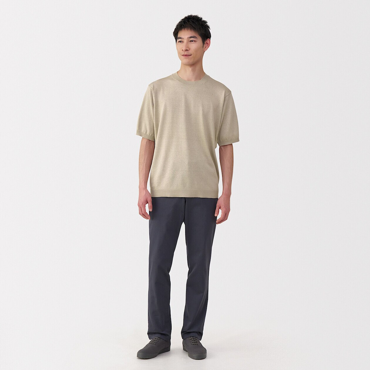 Men's Hemp Blend Short Sleeve Crew Neck Jumper