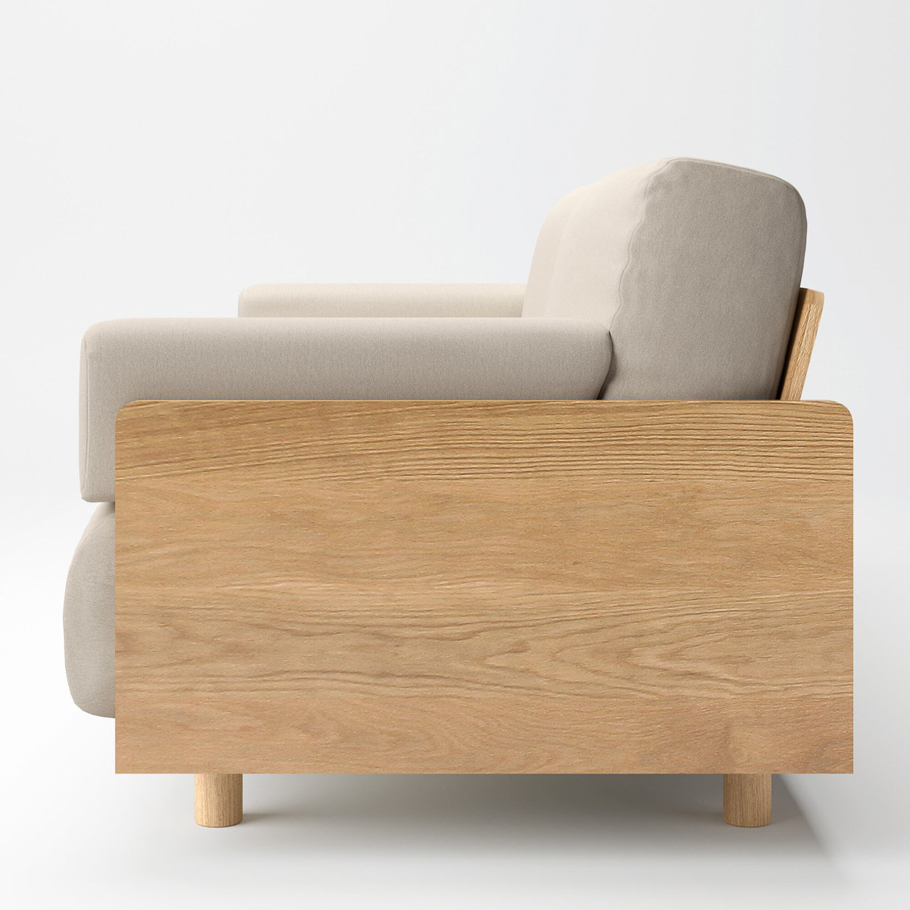 Oak Frame Body Sofa Polyester Cover ‐ 2.5 Seater