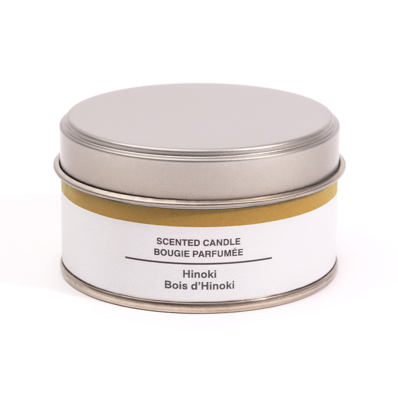 Hinoki Wood Tin Candle