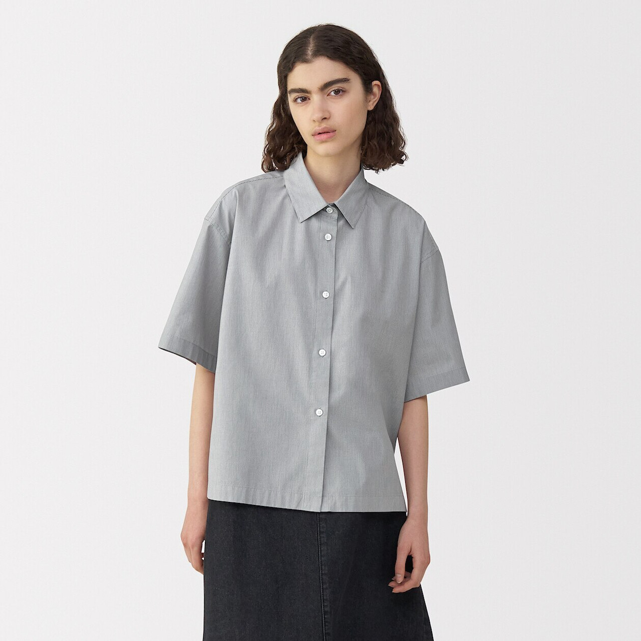 Women's Cotton Poplin Short Sleeve Shirt
