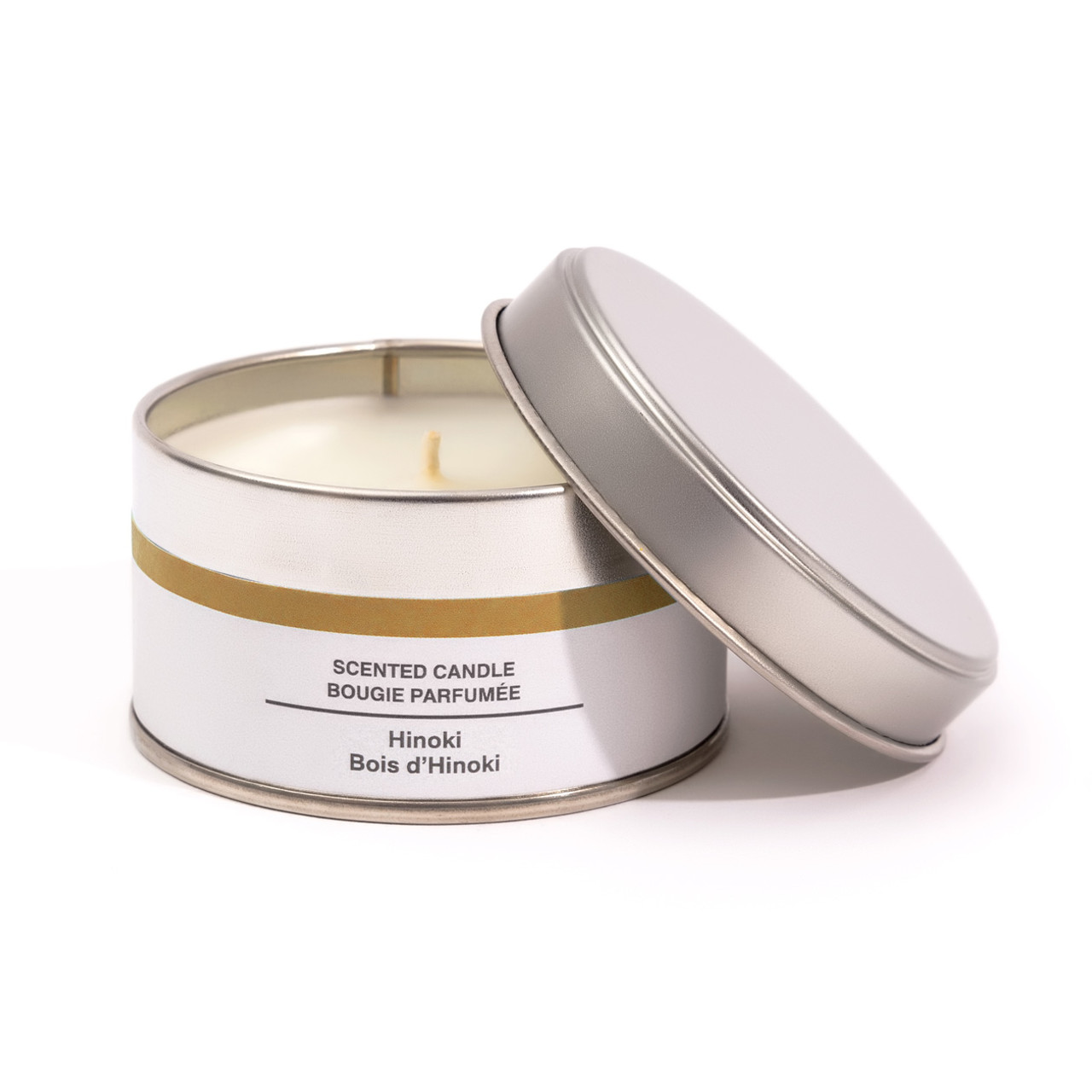 Hinoki Wood Tin Candle