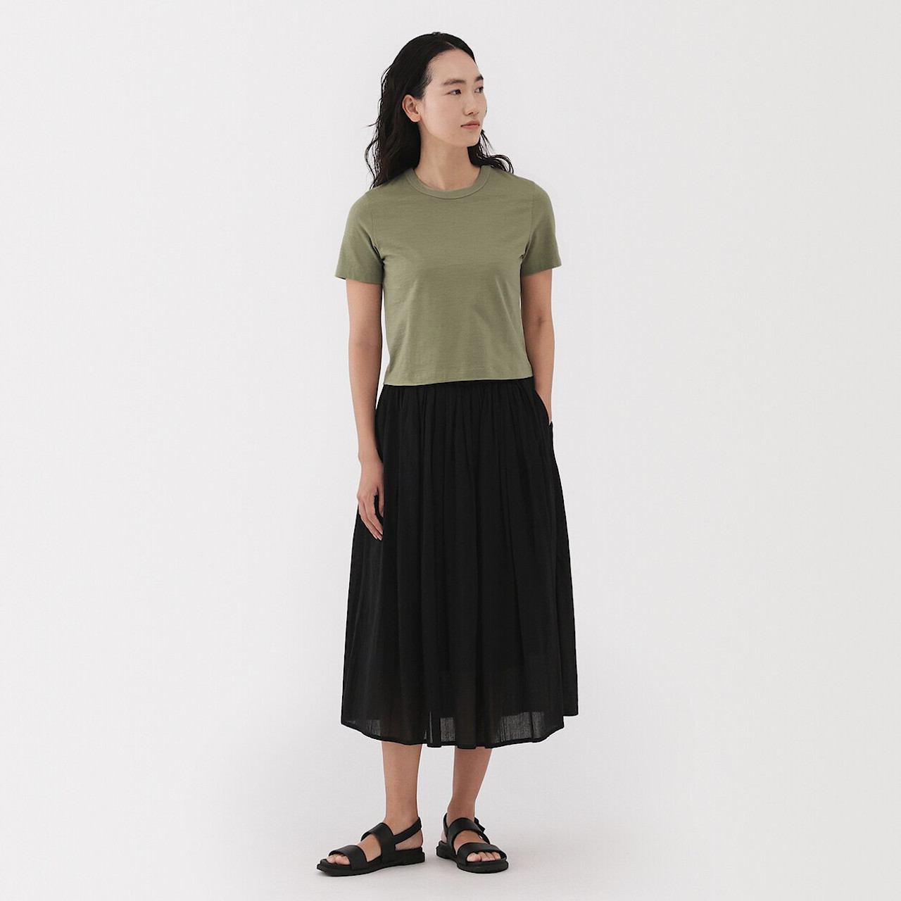 Women's Slub Jersey Cropped T‐shirt