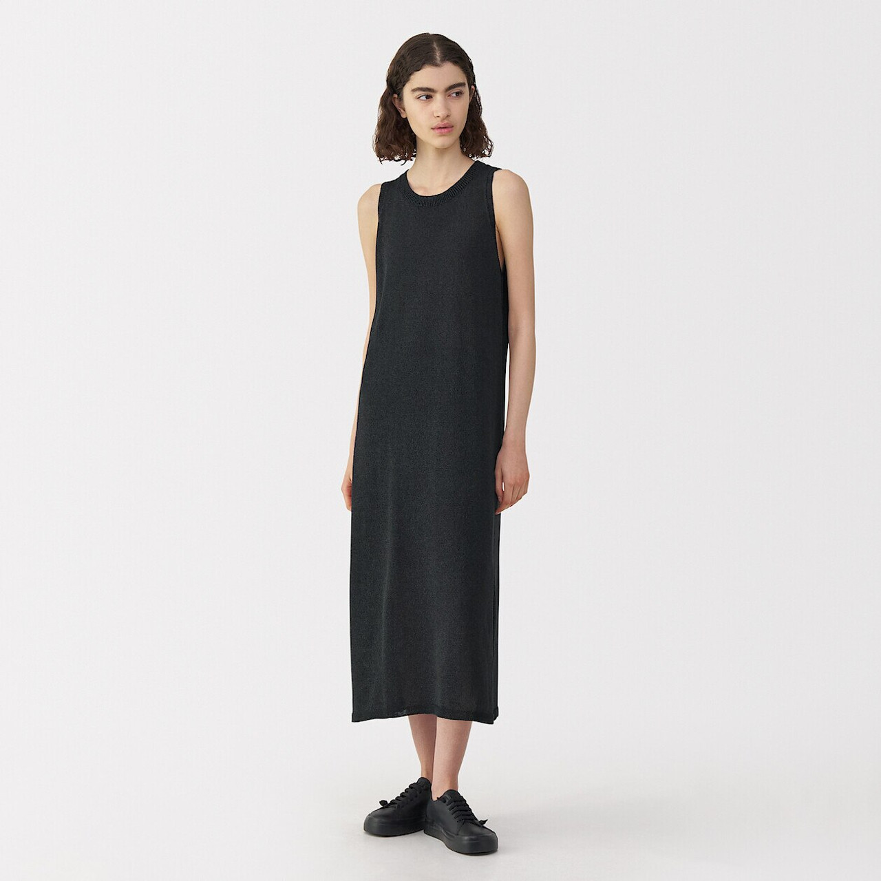 Women's Washi and Cotton Knit Sleeveless Dress
