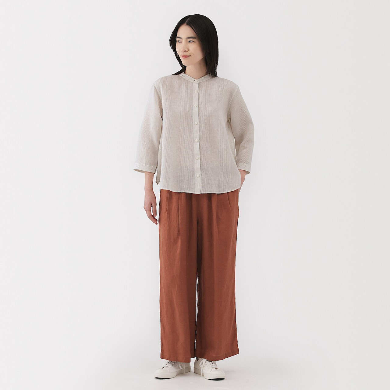 Women's Linen 3/4 Sleeve Blouse