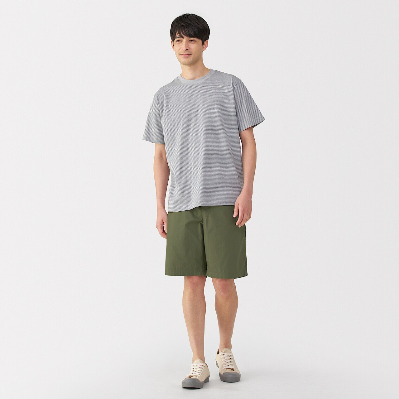 Men's Washed Broad Cotton Shorts