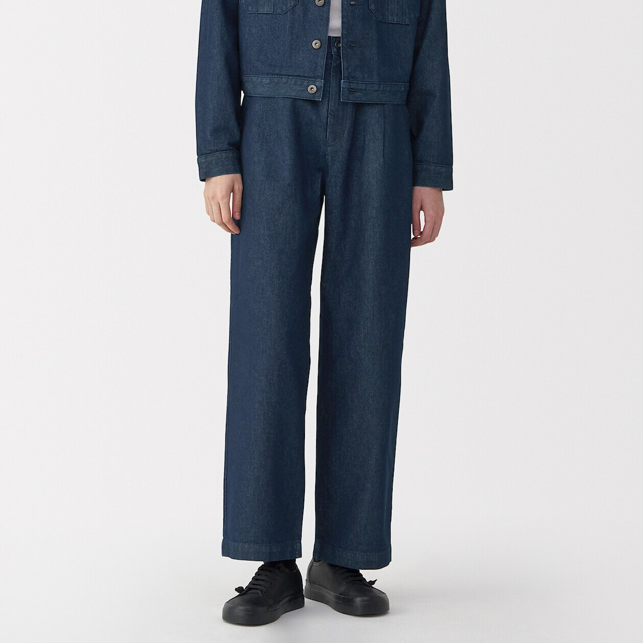 Women's Washi and Denim Jeans ‐ Dark Navy