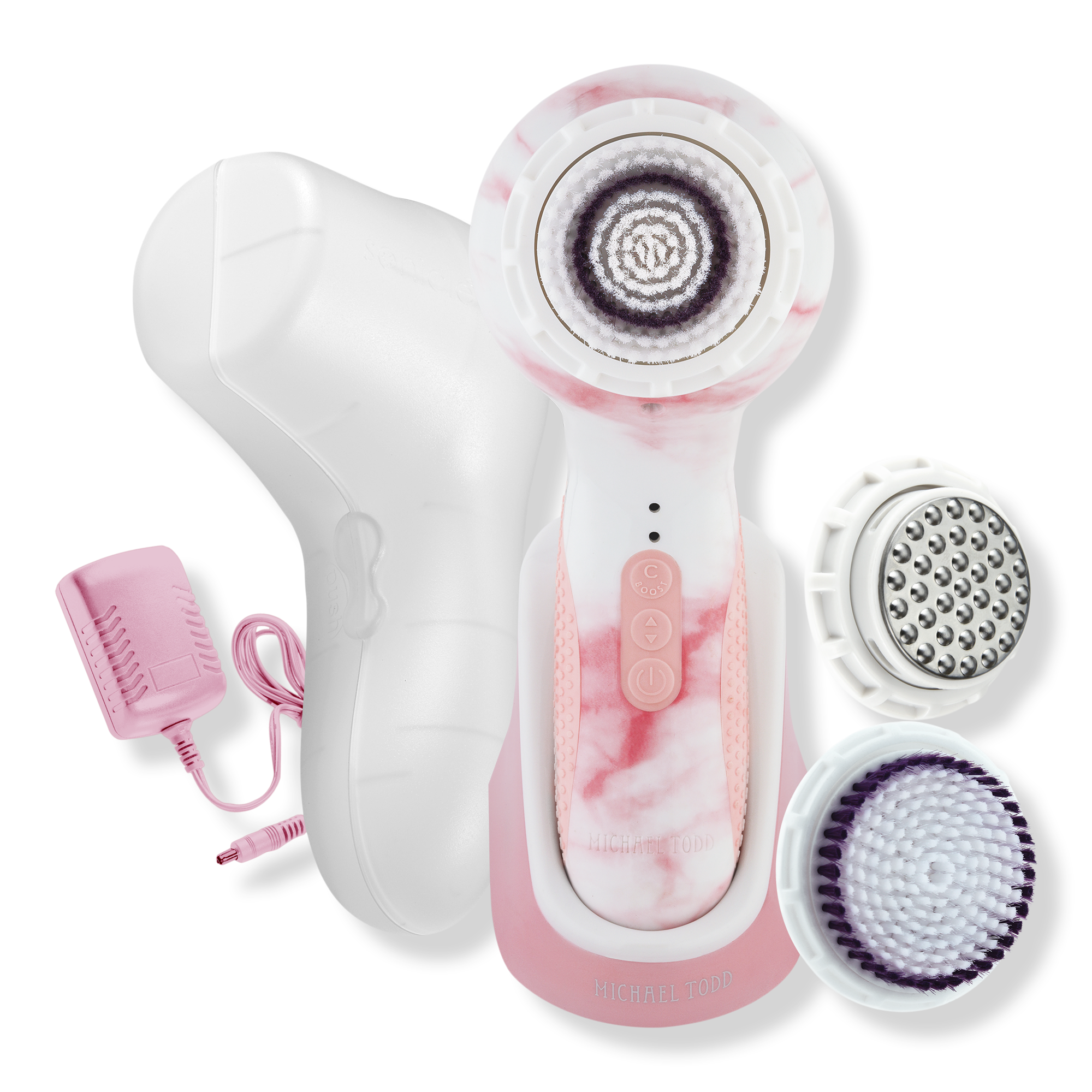 Soniclear Elite Patented Antimicrobial Face & Body Sonic Cleansing Brush - Rose Gold Marble