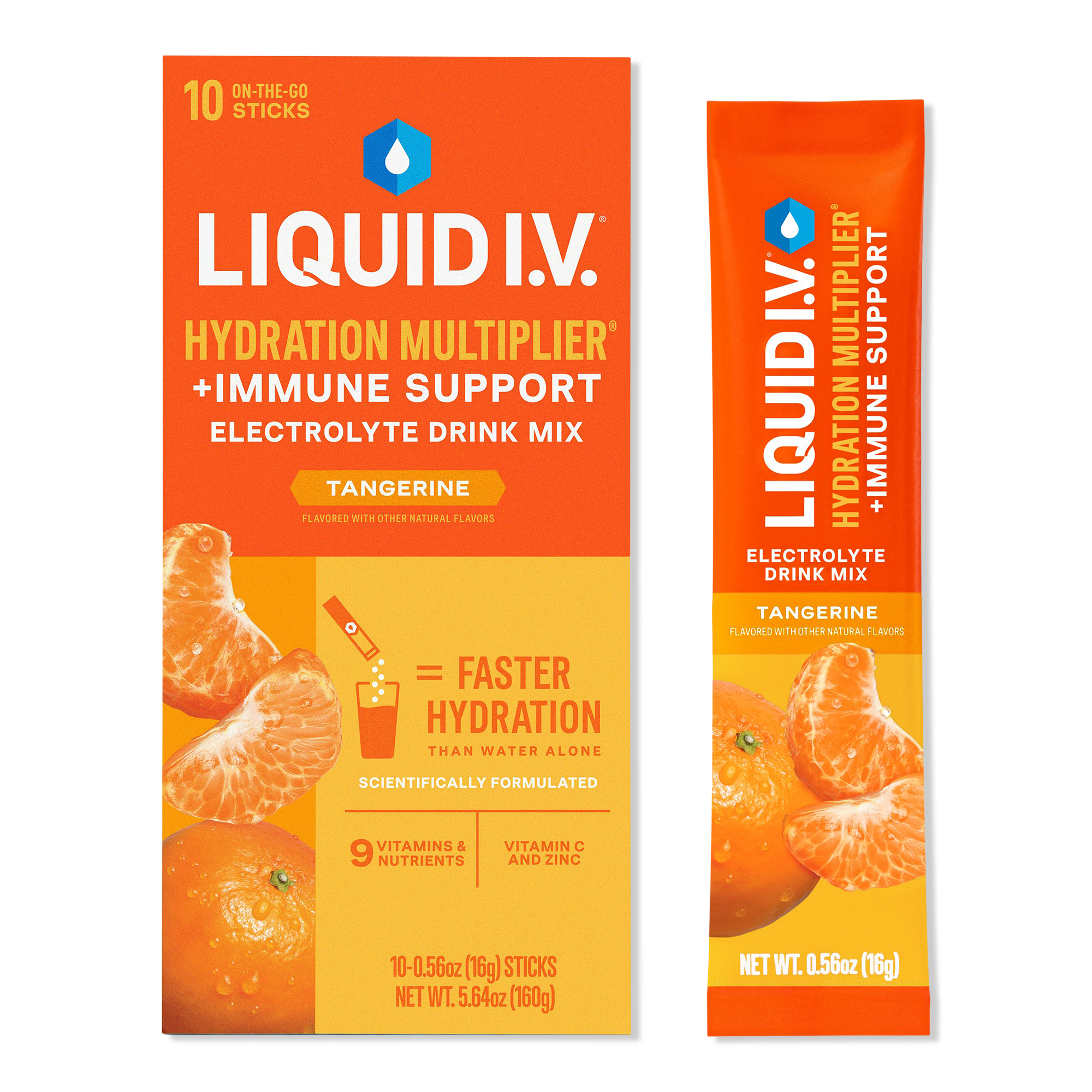 Hydration Multiplier+ Immune Support Electrolyte Drink Mix Tangerine - 10 ct