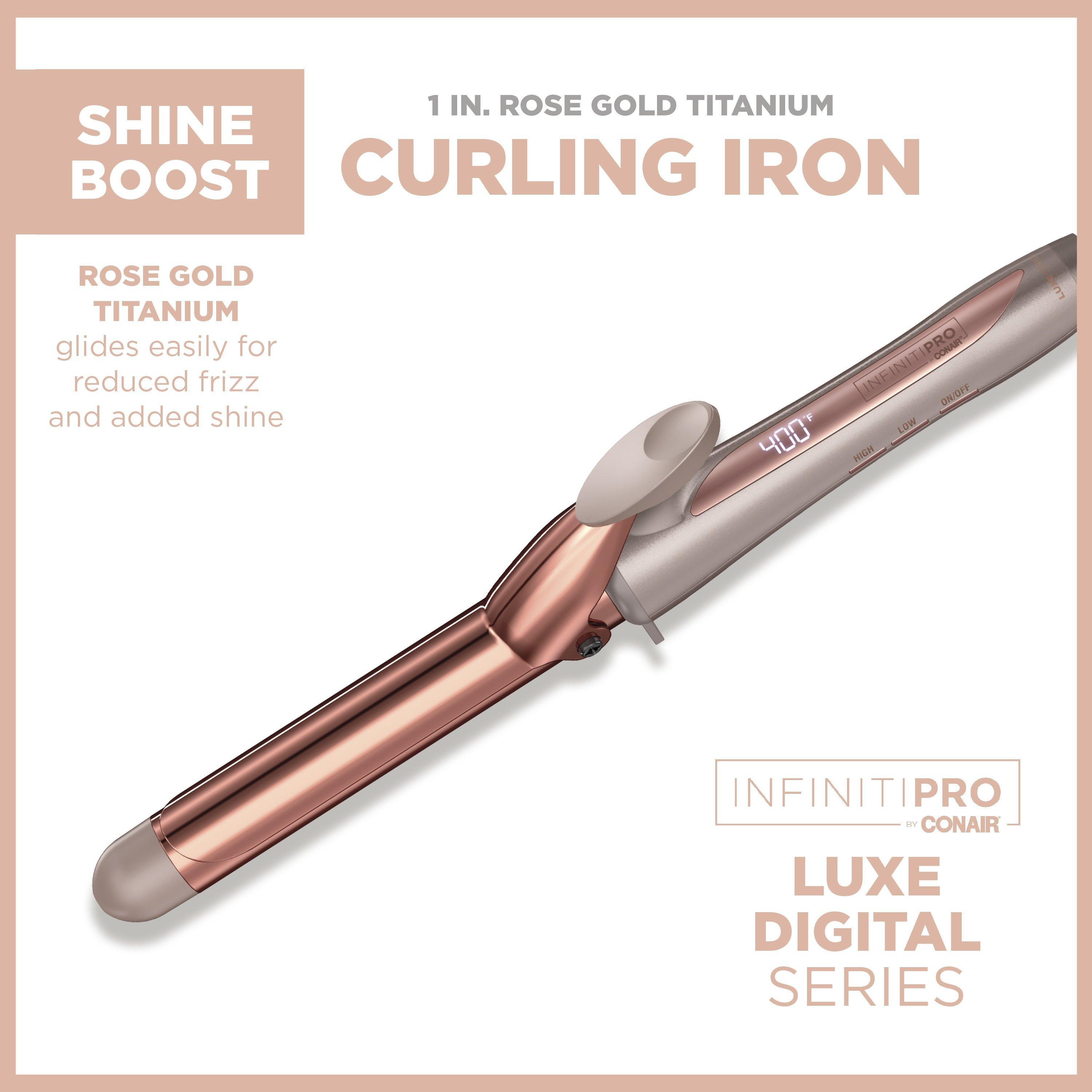 InfinitiPRO By Conair Titanium Curling Iron Luxe Series - Rose Gold - 1