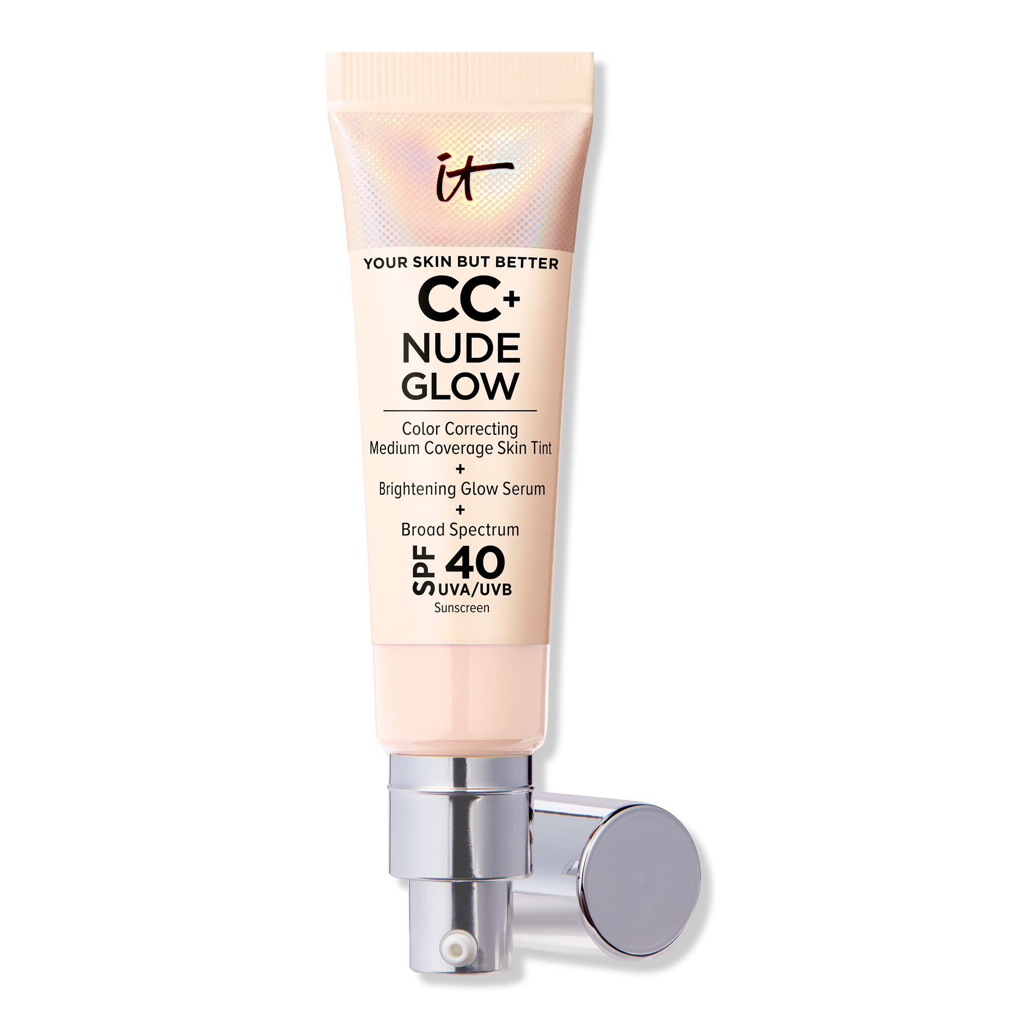 CC+ Nude Glow Lightweight Foundation + Glow Serum with SPF 40 - Light Medium