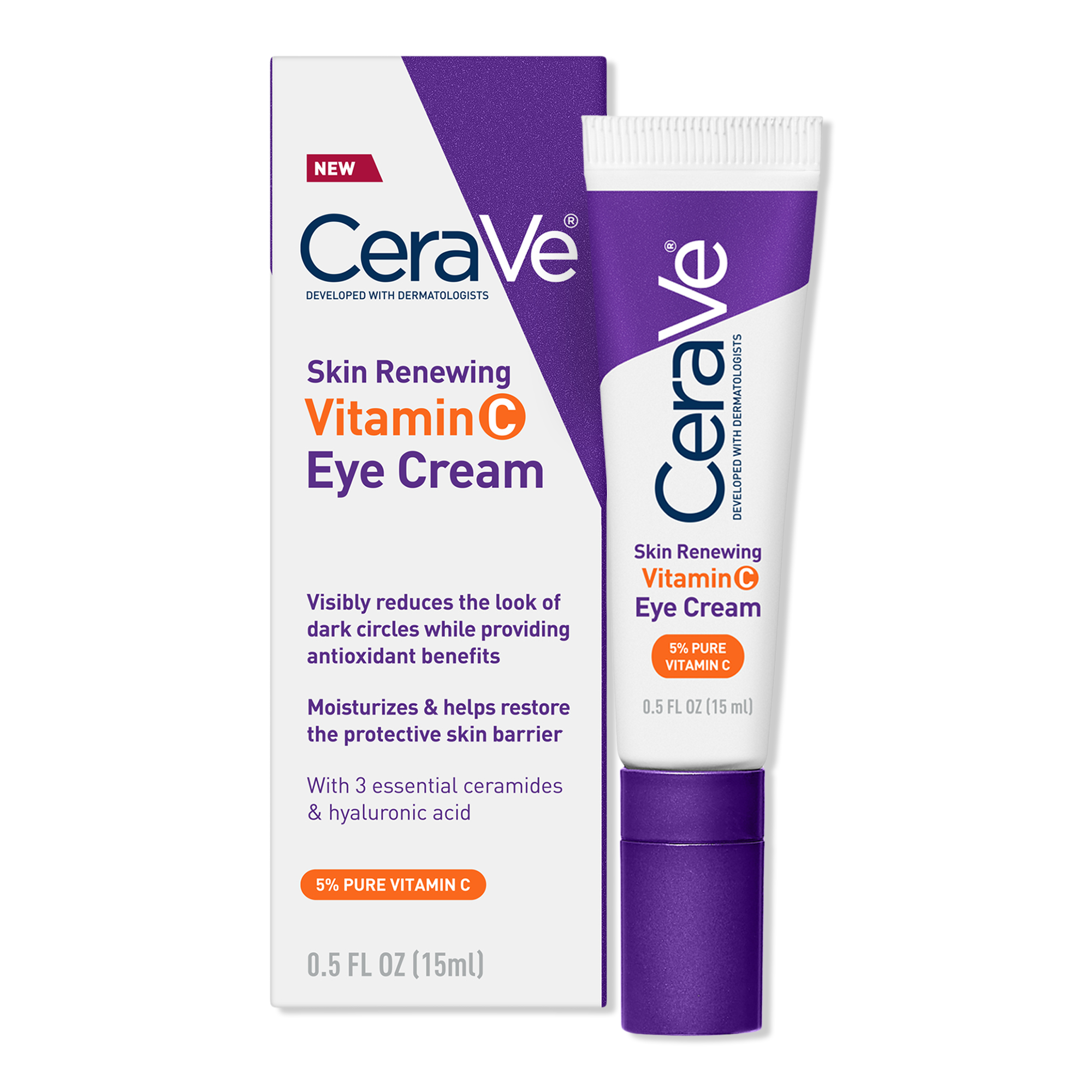 Skin Renewing Vitamin C Eye Cream, Anti-Aging Eye Treatment for Dark Circles & Puffiness