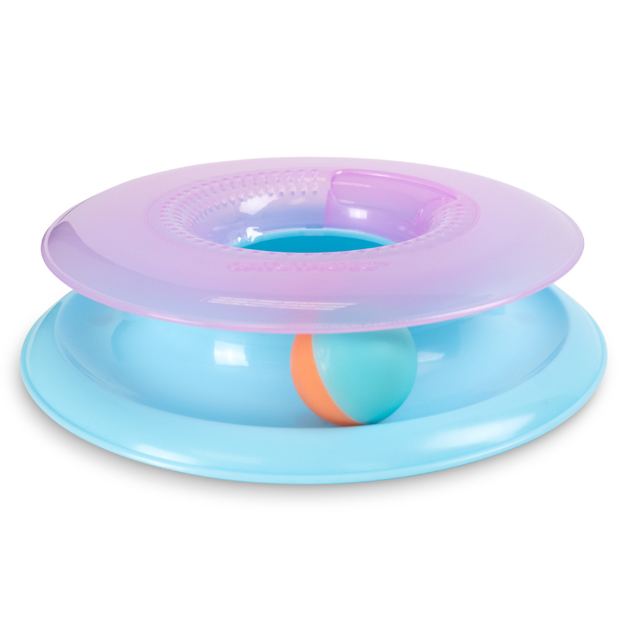 Race N' Chase Track Interactive Cat Ball Track Toy with Catnip Diffuser, Purple