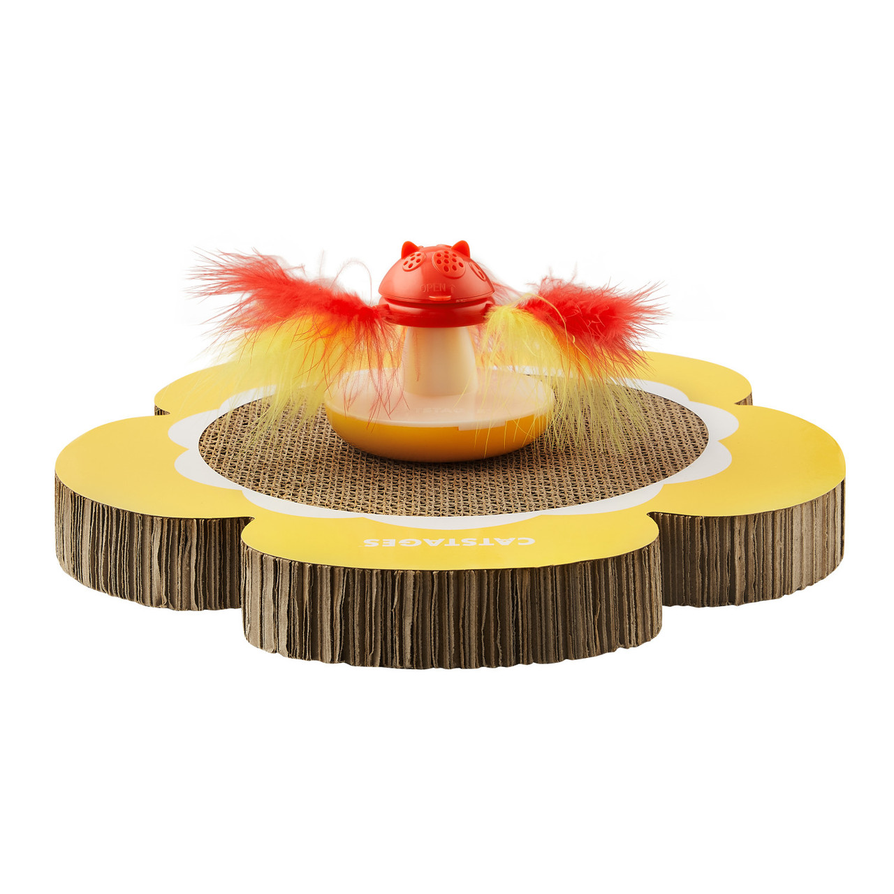 Daisy Scratch and Spinning Catnip Toy Bundle Cat Scratcher and Topper, Mlt