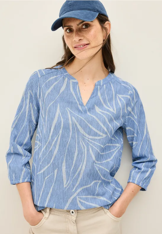 Strukturbluse mit Muster