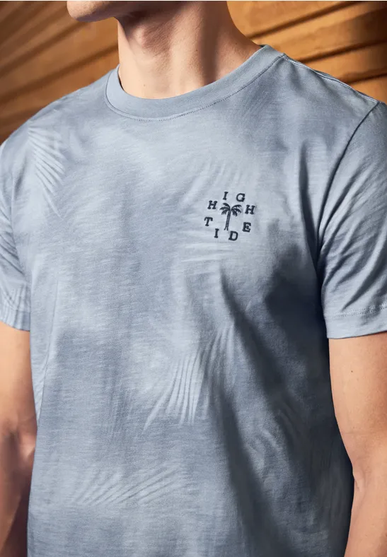 Gemustertes Crewneck T-Shirt