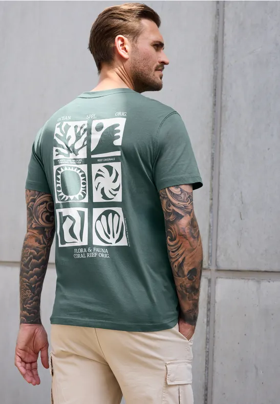 T-Shirt mit Backprint