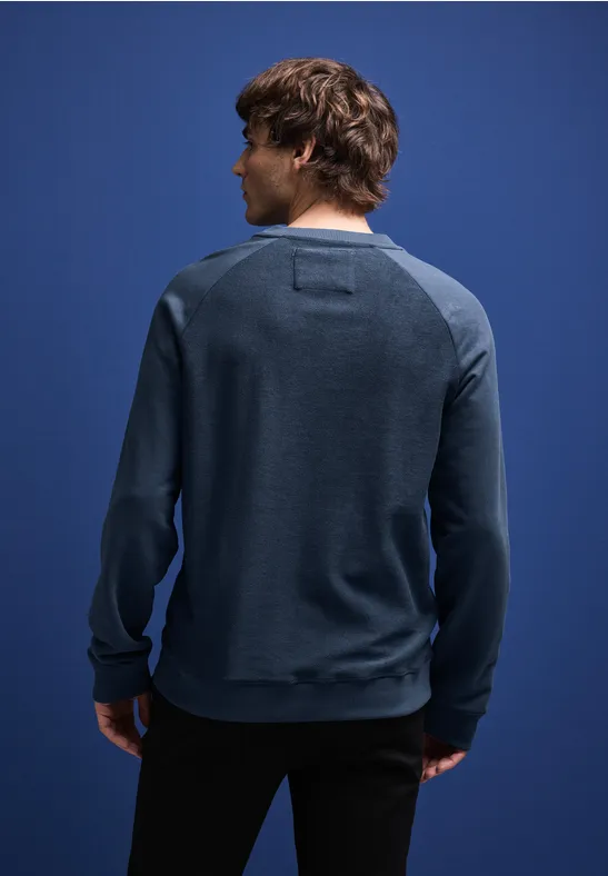Sweatshirt mit Strukturmix
