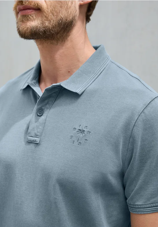 Garment dye Piquée Poloshirt