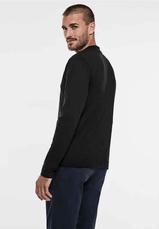 Henleyshirt mit Brustprint