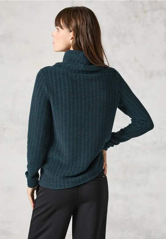 Sweatshirt mit Schalkragen