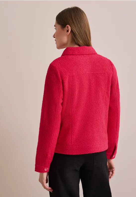 Jacke in Woll-Optik