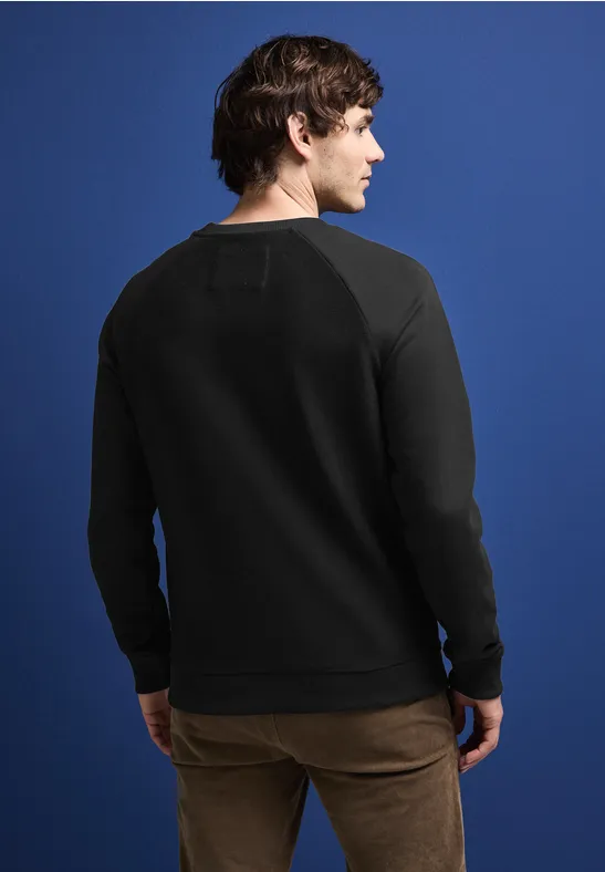 Sweatshirt mit Strukturmix