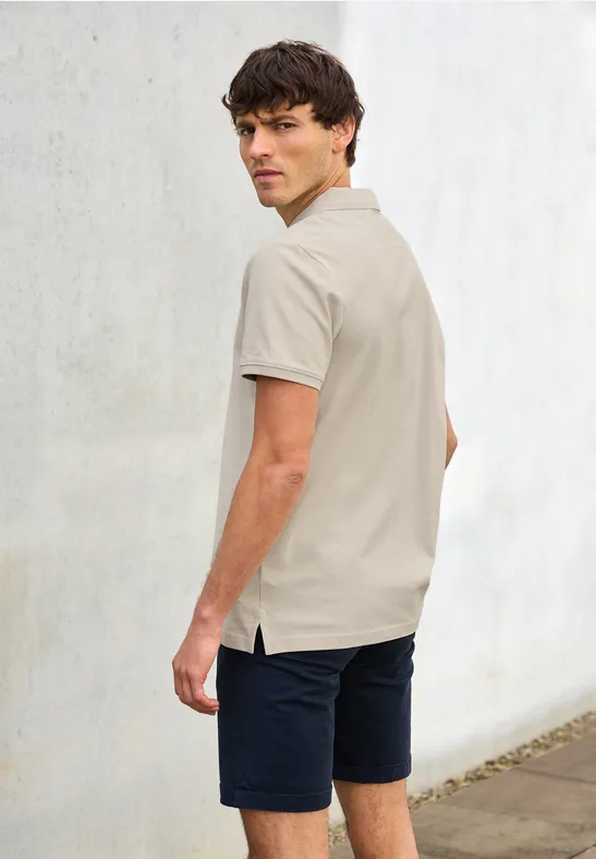 Piquée-Poloshirt mit Logo