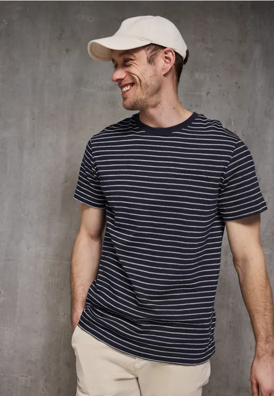 T-Shirt mit Strukturstreifen