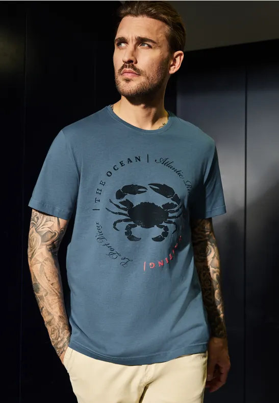 T-Shirt mit maritimem Print
