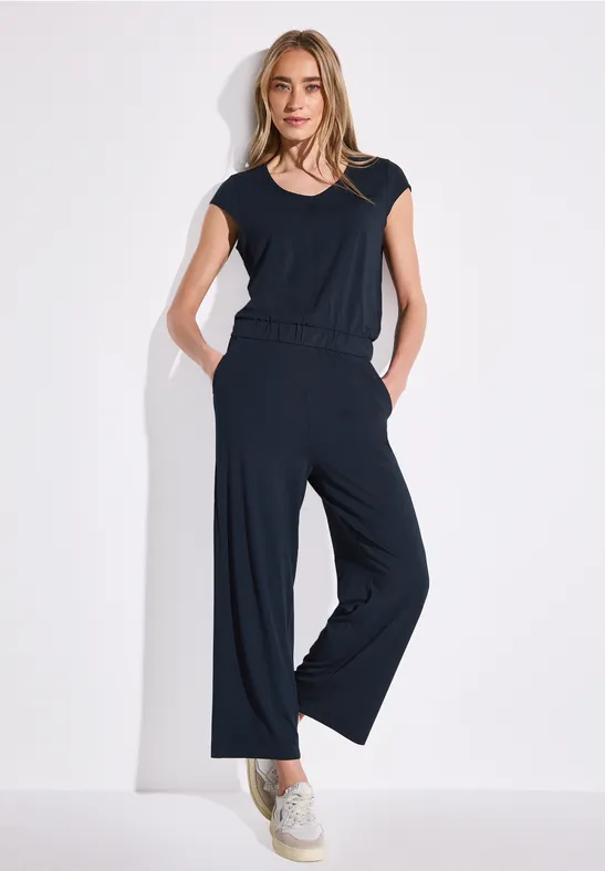 Wide Leg Jersey-Jumpsuit