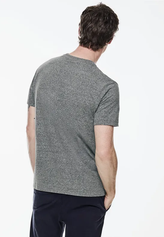 Melange T-Shirt mit Print