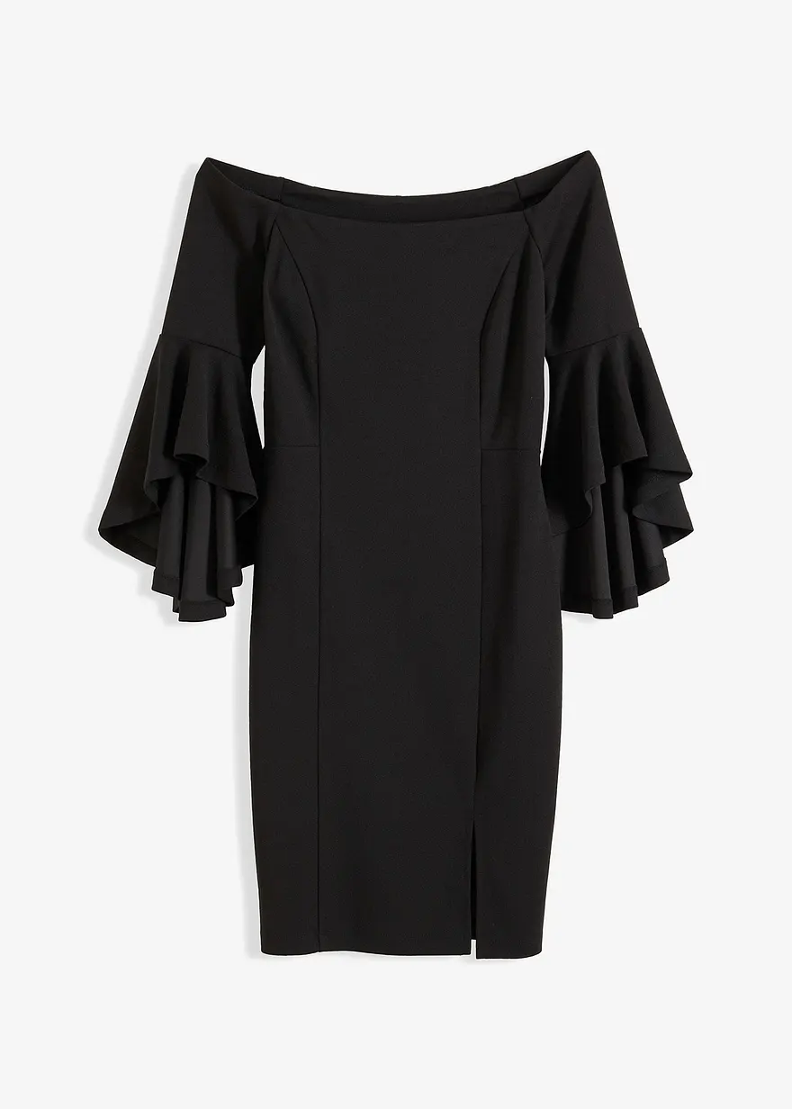 Carmen-Kleid mit Volant-Ärmel