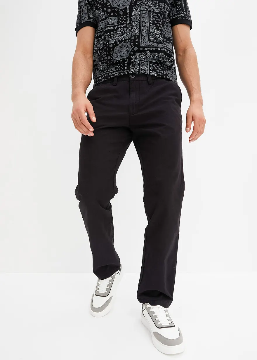 Regular Fit Chinohose aus reiner Baumwolle, Straight