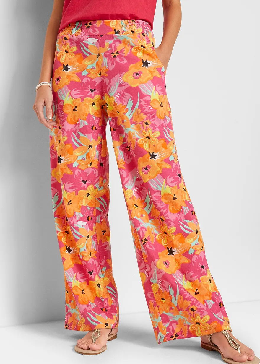 Jersey-Palazzohose aus softem Viskose-Mix